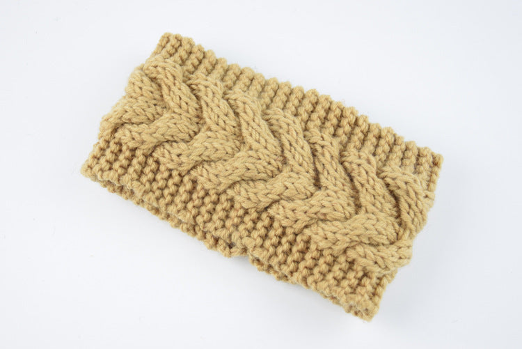 Acrylic Thick Diagonally Crossed Wool Knitted Headband for Women - Willy05Boutique