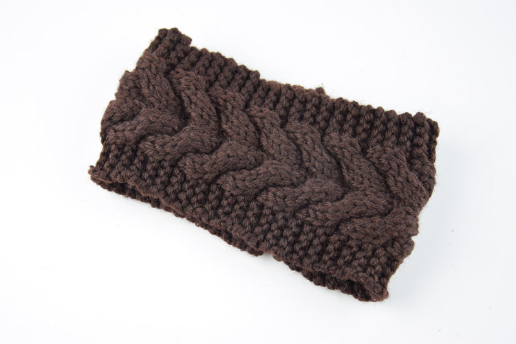 Acrylic Thick Diagonally Crossed Wool Knitted Headband for Women - Willy05Boutique