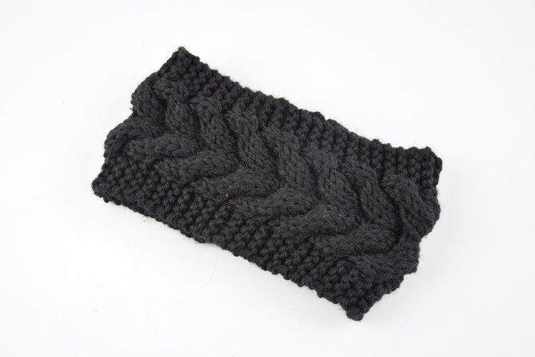 Acrylic Thick Diagonally Crossed Wool Knitted Headband for Women - Willy05Boutique