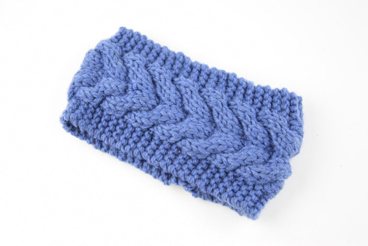 Acrylic Thick Diagonally Crossed Wool Knitted Headband for Women - Willy05Boutique