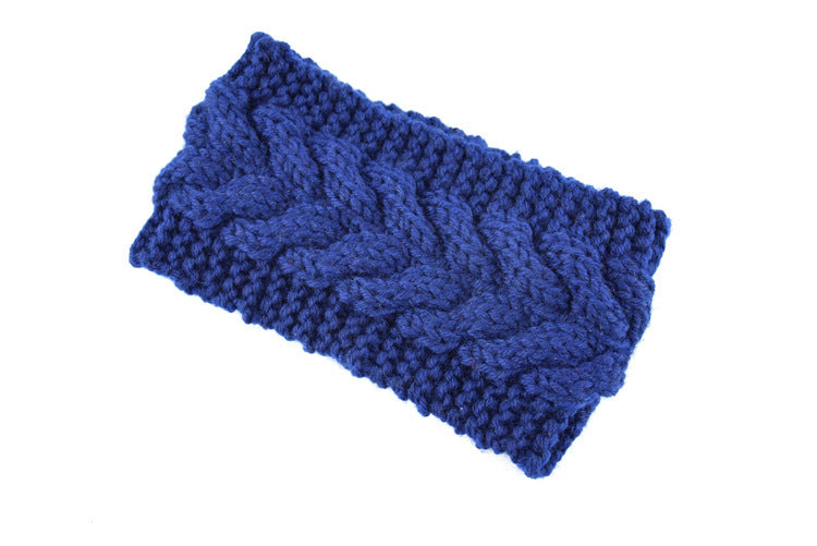 Acrylic Thick Diagonally Crossed Wool Knitted Headband for Women - Willy05Boutique
