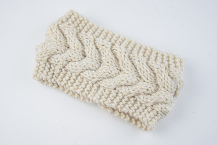 Acrylic Thick Diagonally Crossed Wool Knitted Headband for Women - Willy05Boutique