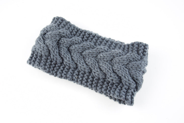 Acrylic Thick Diagonally Crossed Wool Knitted Headband for Women - Willy05Boutique