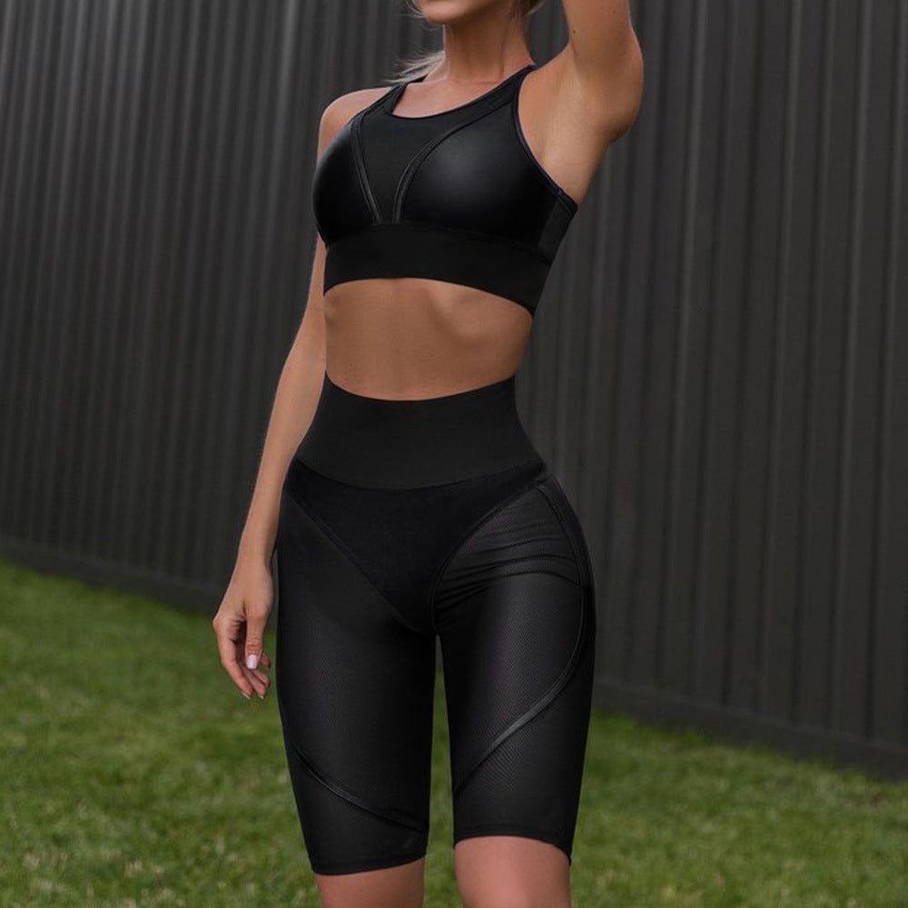 Sexy High Waist Leggings Quick Drying 2 Piece Yoga Set - Willy05Boutique