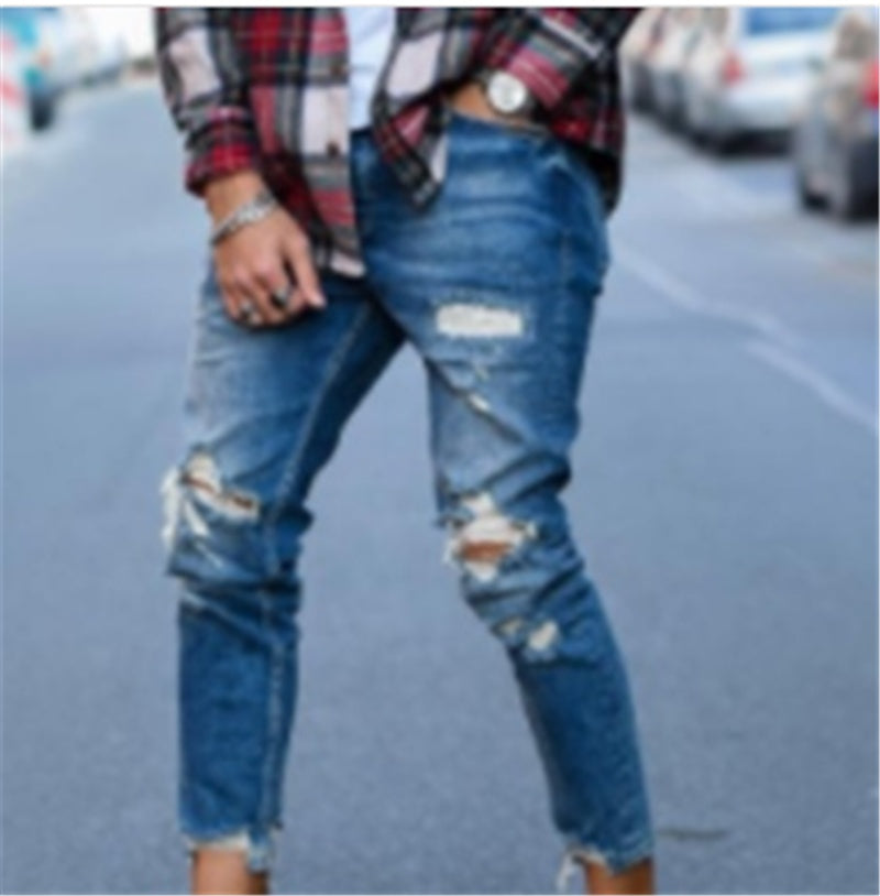 Skinny Hole jeans for men - Willy05Boutique