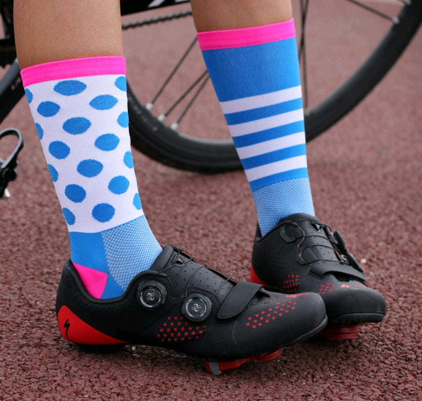 Cycling long tube compression sports socks for men and women