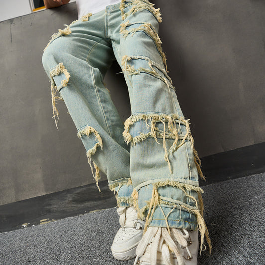 American Retro Wide Leg Jeans for Men