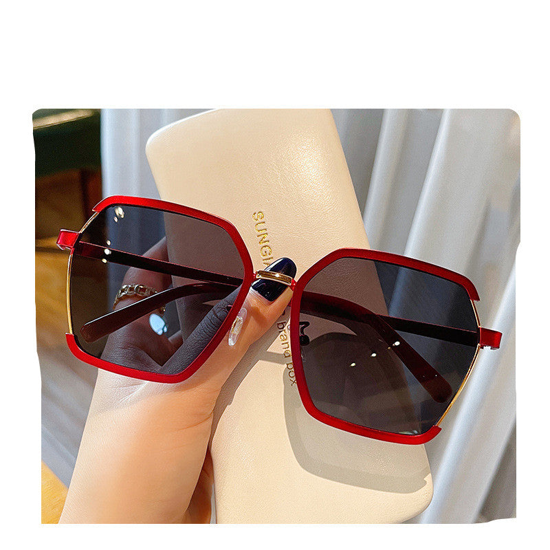 Uv400 Outdoor Oversize Metal Square Sunglasses for Women - Willy05Boutique
