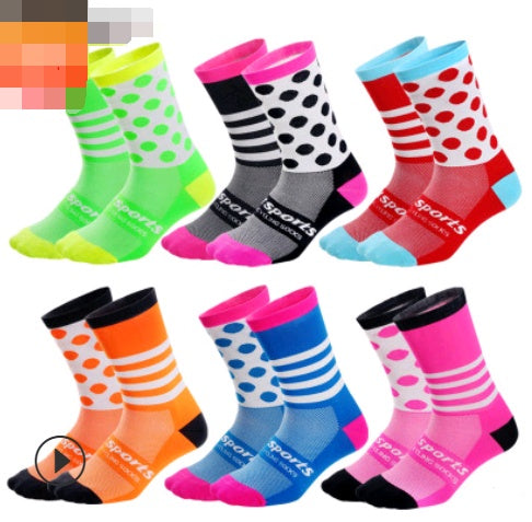 Cycling long tube compression sports socks for men and women