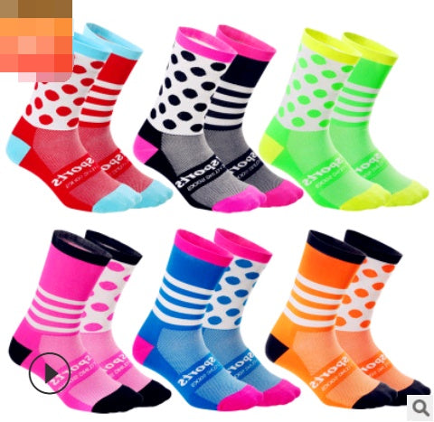 Cycling long tube compression sports socks for men and women