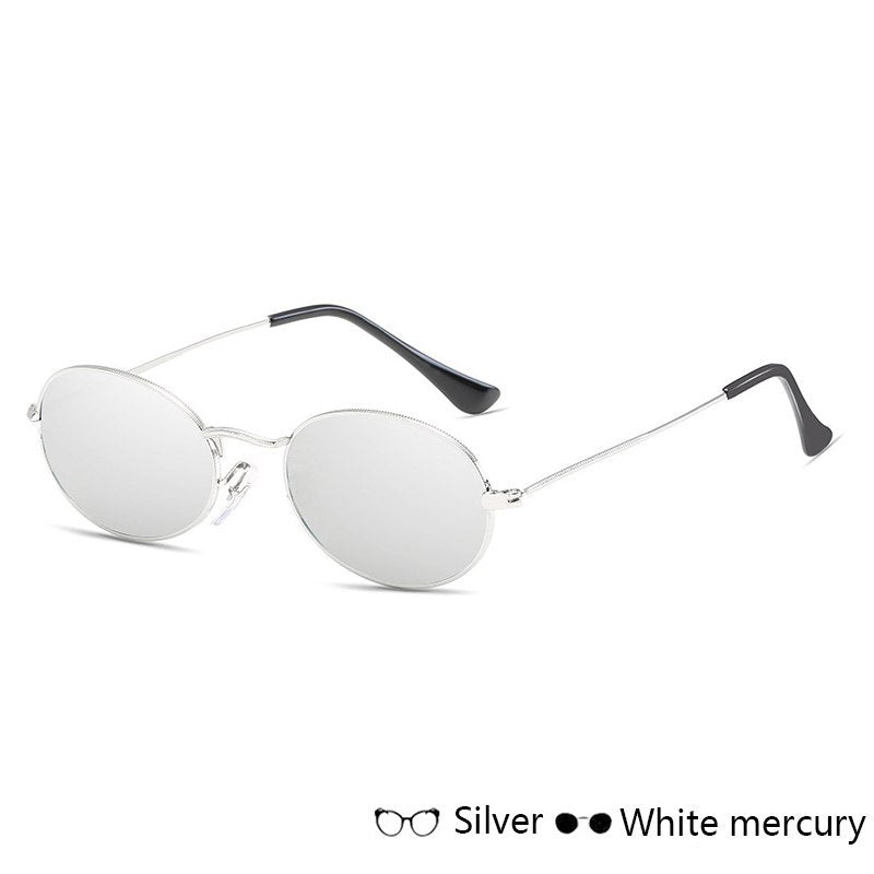 Luxury Famous Oval Metal Sunglasses for Women - Willy05Boutique