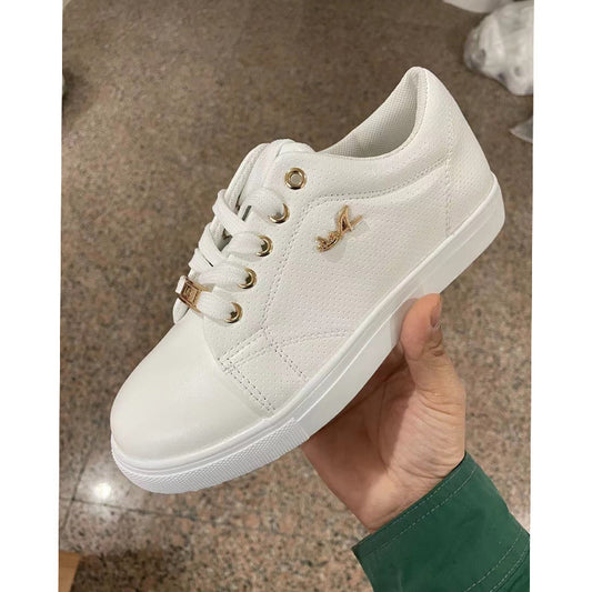 Breathable Lace-up Flat Sneakers for Women