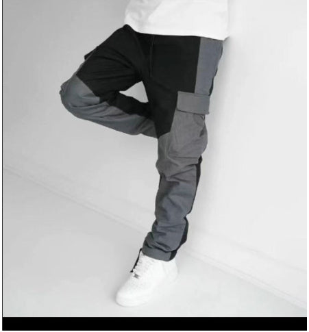 Large Pocket Stitching Trousers for Men Loose - Willy05Boutique