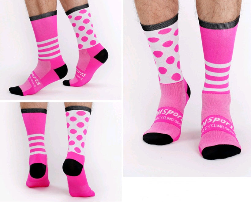 Cycling long tube compression sports socks for men and women