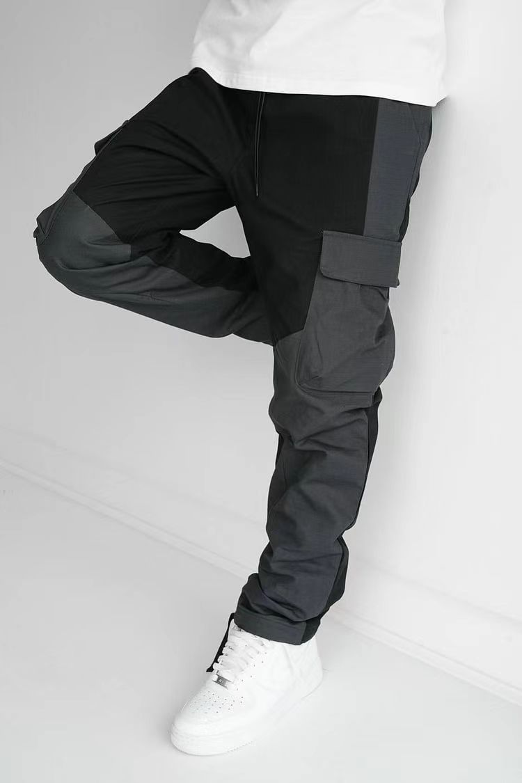 Large Pocket Stitching Trousers for Men Loose - Willy05Boutique