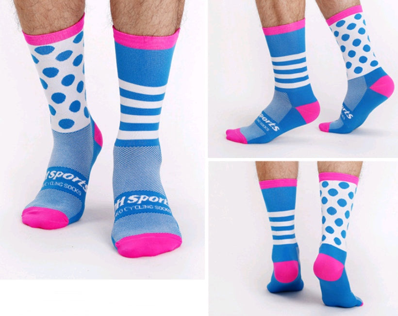 Cycling long tube compression sports socks for men and women