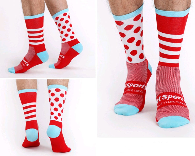 Cycling long tube compression sports socks for men and women