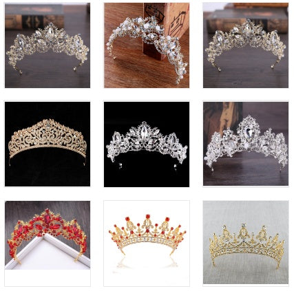 Baroque Luxury Crystal AB Bridal Crown for Women - Willy05Boutique