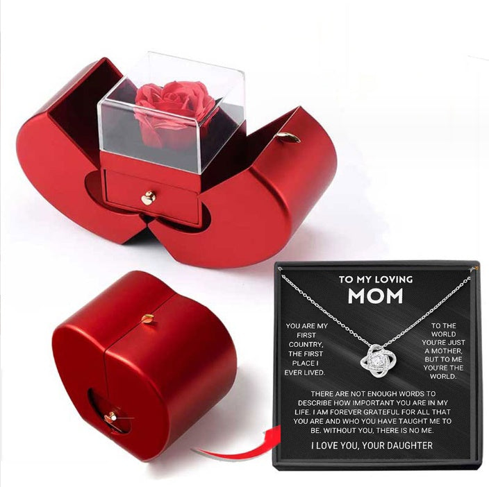 Jewelry Box with Artificial Flower Rose Flower Jewelry Box - Willy05Boutique