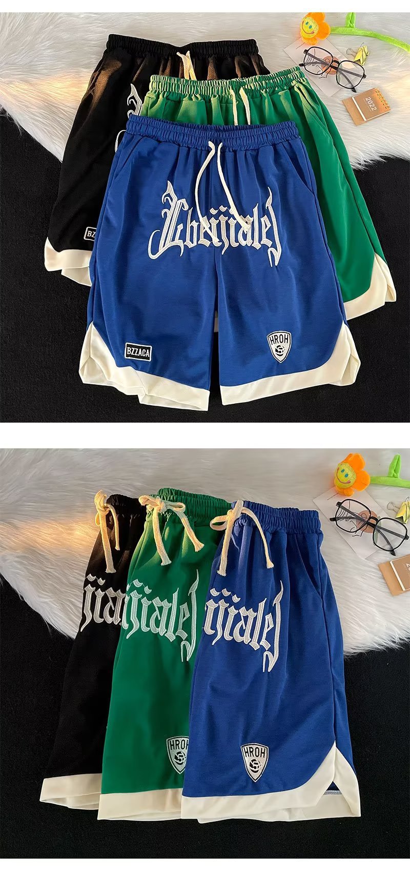 American NBA basketball shorts with graphics. - Willy05Boutique