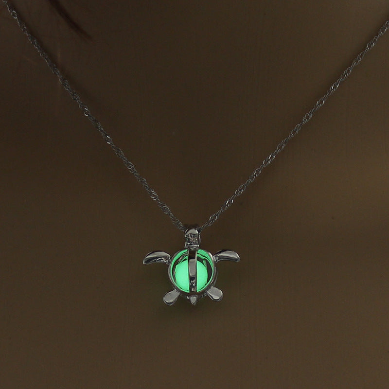Moon shape Natural Healing Glowing Stone Necklace for Women - Willy05Boutique