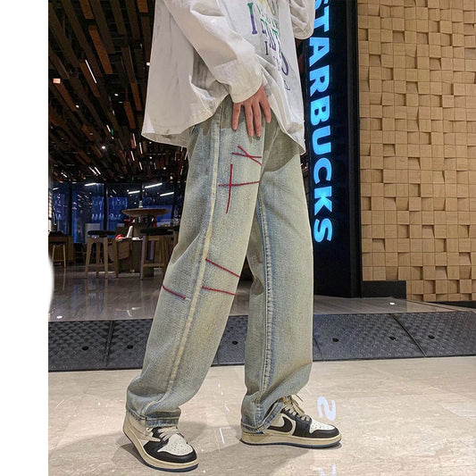 American Loose Straight Jeans for Men