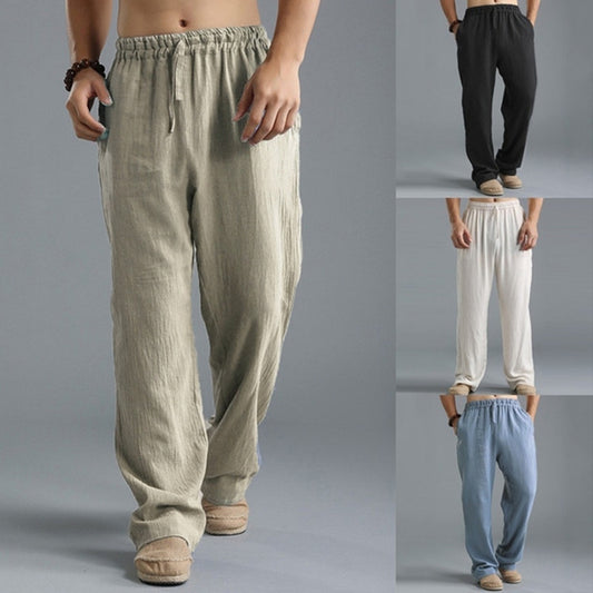 Men's Breathable Linen Loose Casual Pants - Willy05Boutique