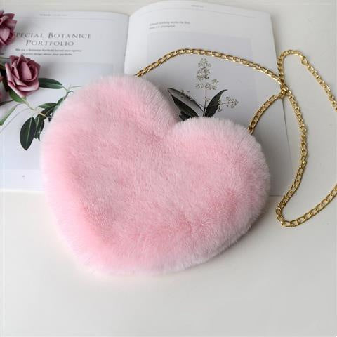 Plush Chain Shoulder Love Bags for Women - Willy05Boutique