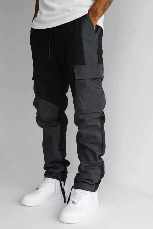 Large Pocket Stitching Trousers for Men Loose - Willy05Boutique