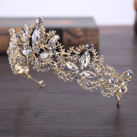 Baroque Luxury Crystal AB Bridal Crown for Women