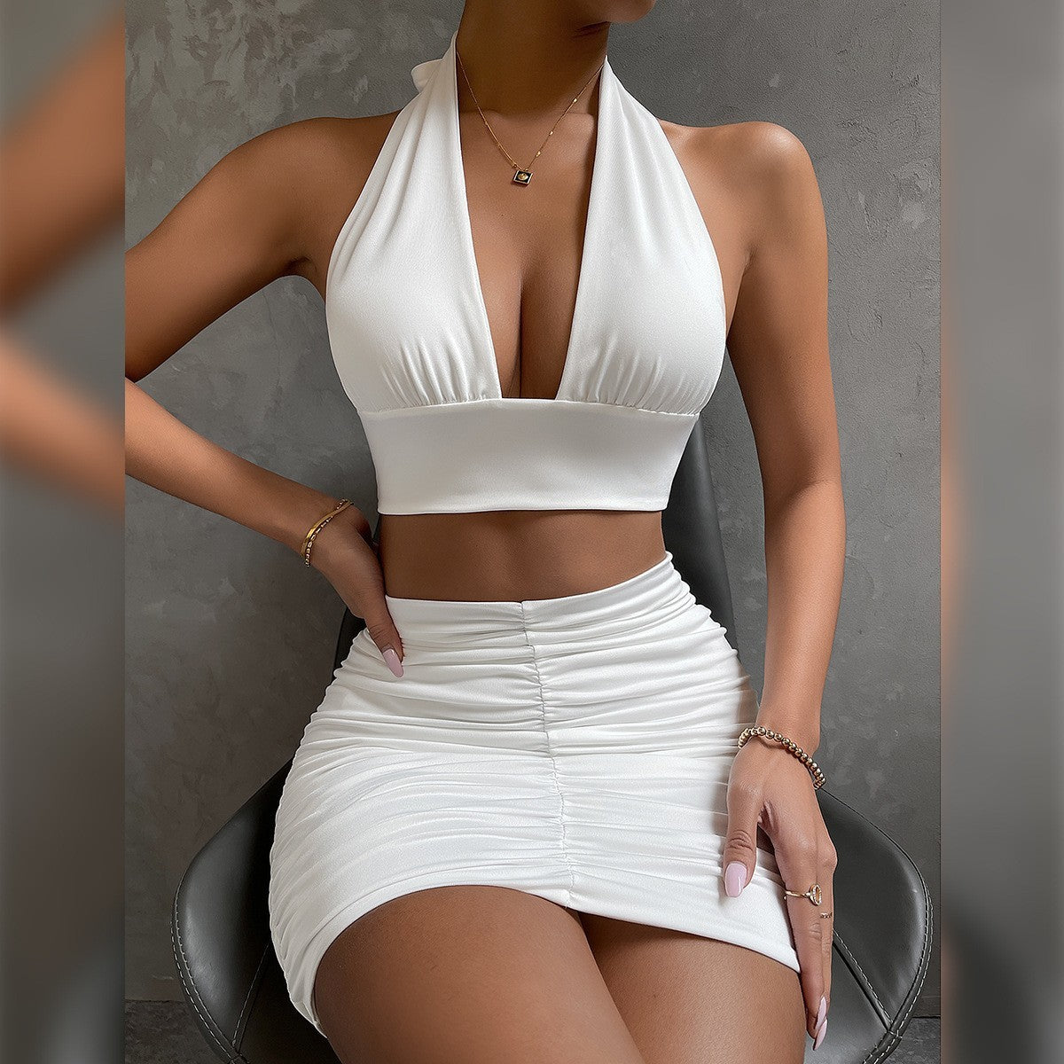 Lace-up skirt 2pcs Dress Suits for Women - Willy05Boutique