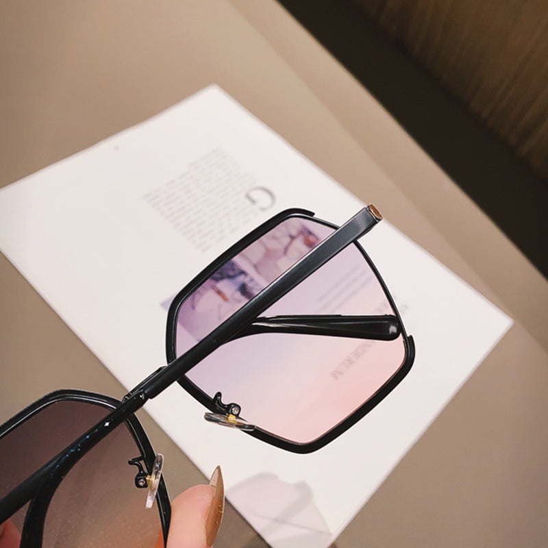 Uv400 Outdoor Oversize Metal Square Sunglasses for Women - Willy05Boutique