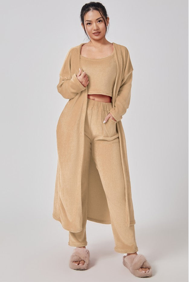Cozy Winter Pajama 3 Piece Set for Women
