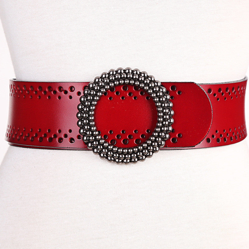 Green Women Belt No Hole Ladies Belts
