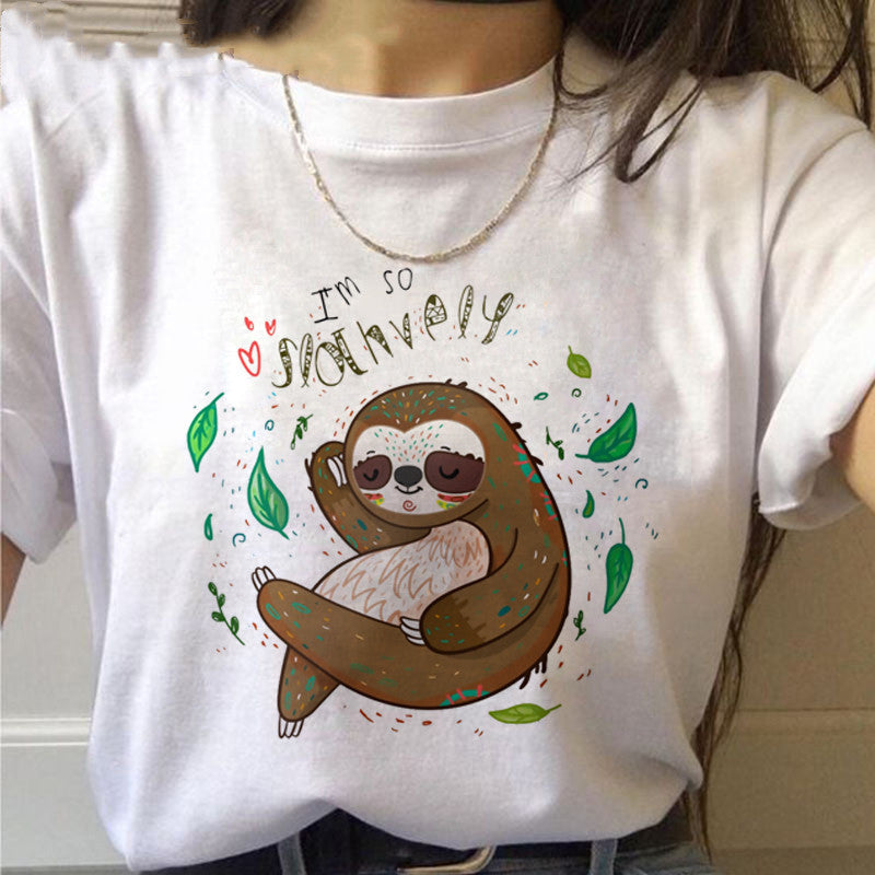 Sloth Kawaii Printed Women T-shirts - Willy05Boutique