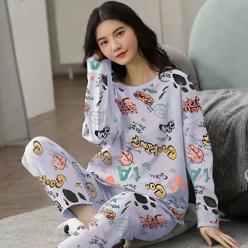 2 Piece Pajamas Set with cute cartoon print for Women - Willy05Boutique