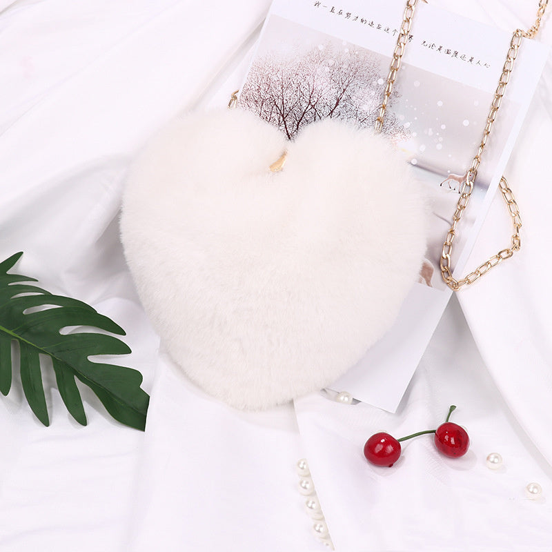 Plush Chain Shoulder Love Bags for Women - Willy05Boutique
